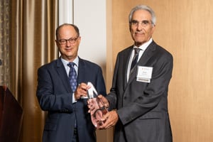 Andrew A. Goldman receiving award