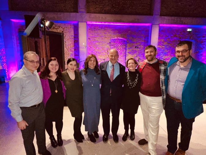 Greater Philadelphia leaders with the United States Ambassador to Latvia Christopher Robinson during the National Young Leadership Cabinet’s Study Mission.