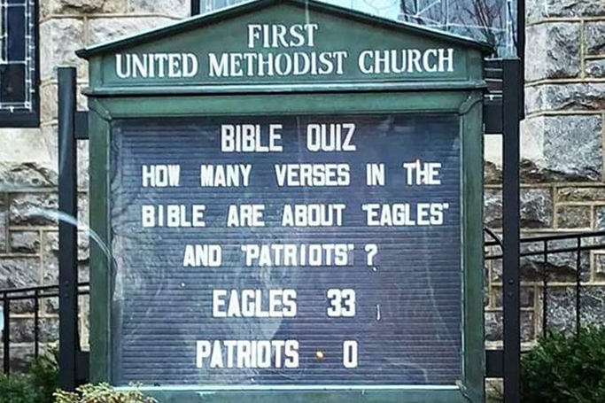 Does the Good Book have a good word for the Eagles?