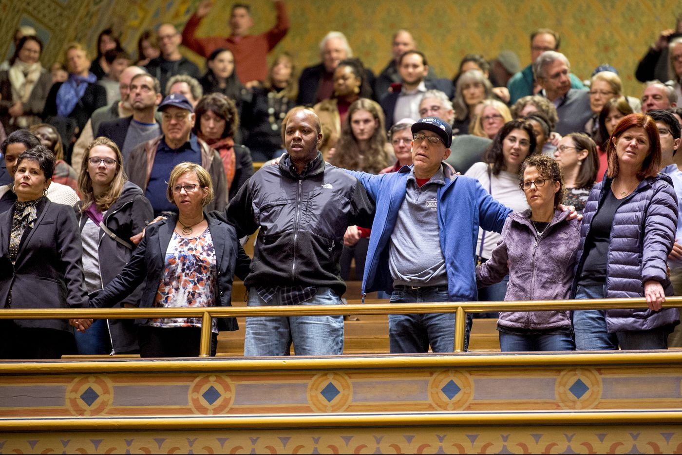 Interfaith crowd packs a Philadelphia temple to show solidarity with Pittsburgh