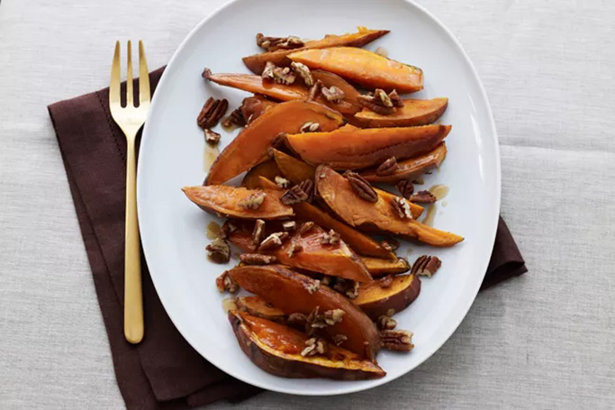 This Week's Nosh: Maple Roasted Sweet Potatoes with Pecans