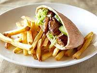 This Week's Nosh: Shawarma Chicken and Hummus Pita with Fries